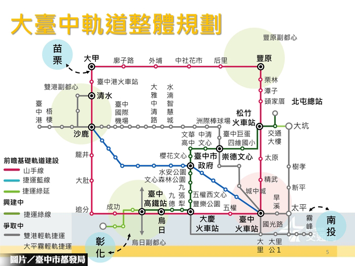 大台中軌道路網 捷運綠線進度達79%