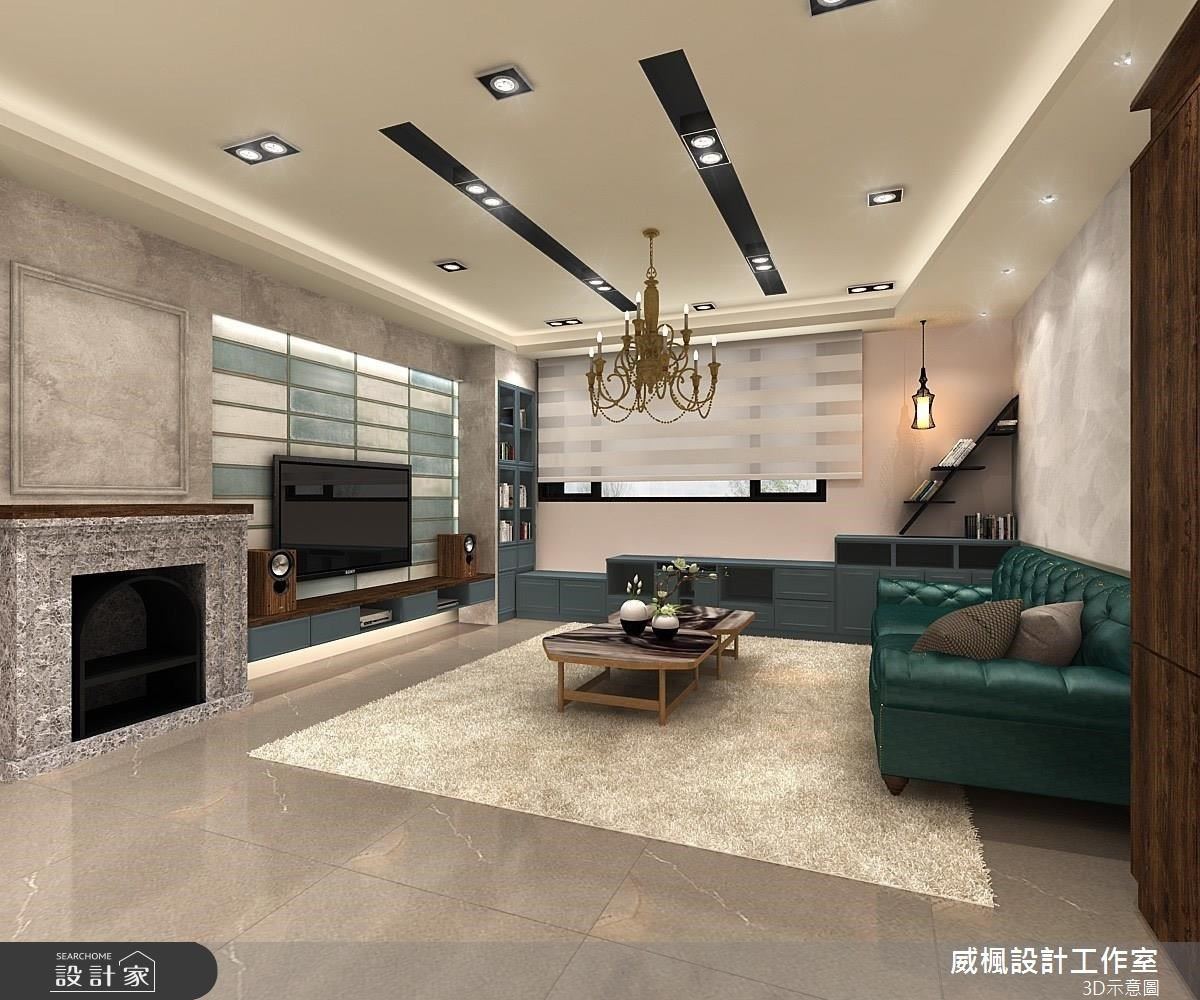 一抹湖水綠的慵懶貴氣！暗藏海量收納、綠意山景的40坪英式復古私宅