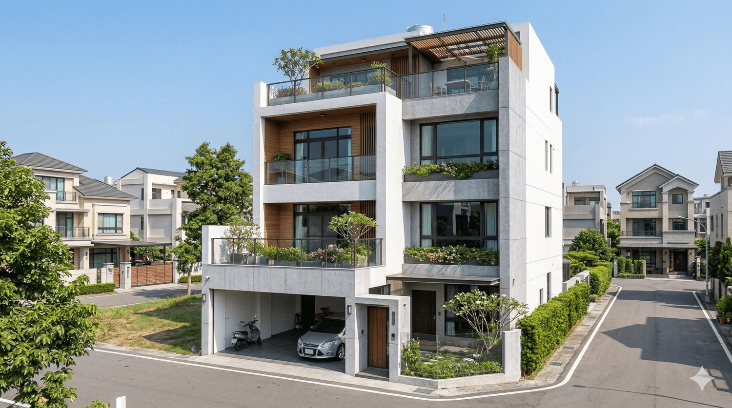 從風水學角度來看,透天建築與大樓最大的不同,在於其擁有完整的「天、地、人」氣場。(圖片來源:Gemini) 從風水學角度來看,透天建築與大樓最大的不同,在於其擁有完整的「天、地、人」氣場。(圖片來源:Gemini)