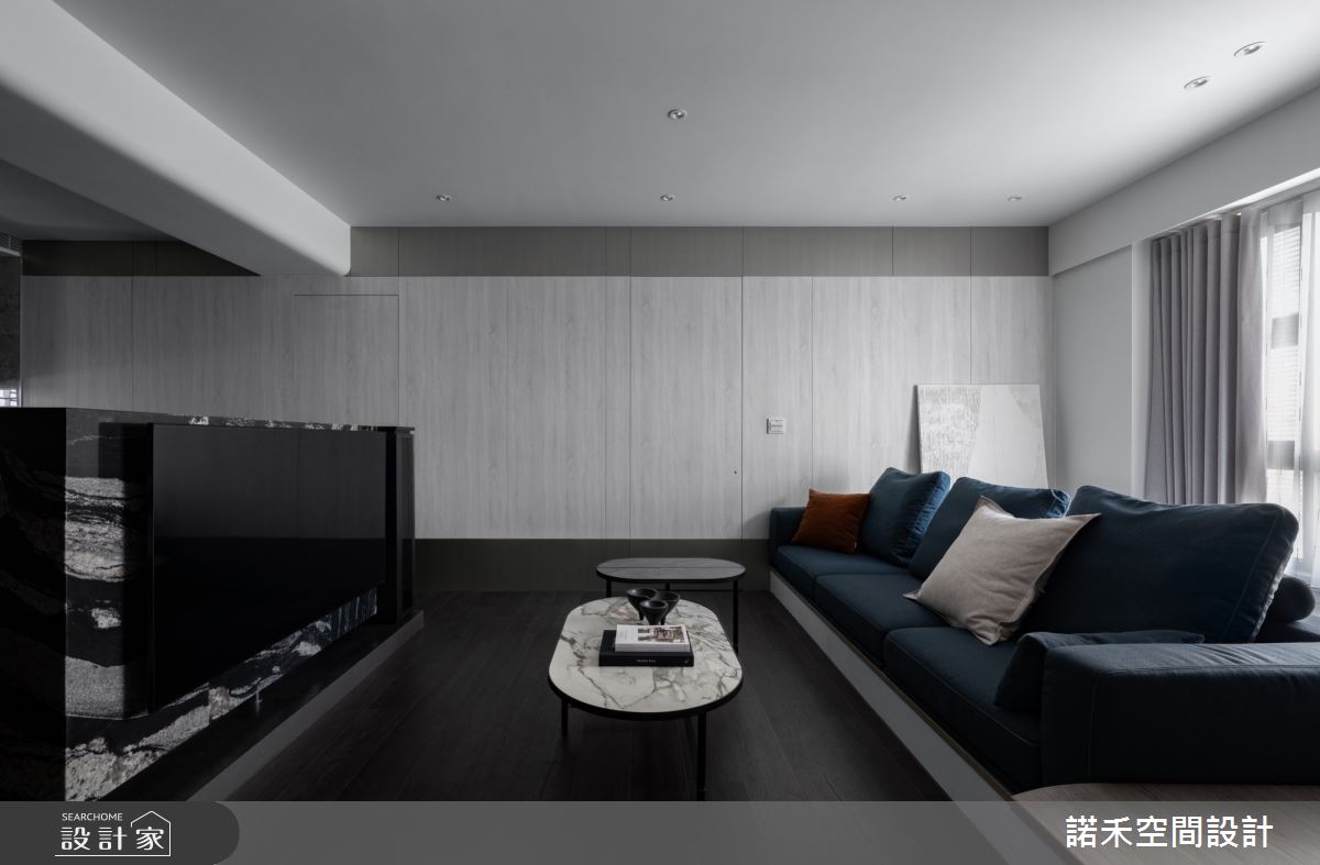 空間裡的書法美學，濃淡交織24坪現代風新婚宅