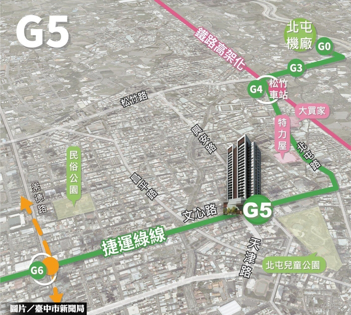 中捷綠線G5、G11開發案 估計總銷逾50億