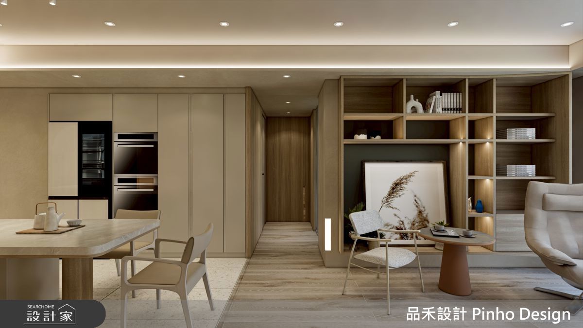 真正的高端是懂得留白！60 坪日式住宅擁抱書店感，隱形動線詮釋視覺降噪...