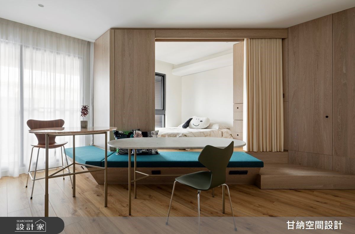 斜槓青年的 12 坪簡約生活！用移動式家具敘寫單身宅的日常作息