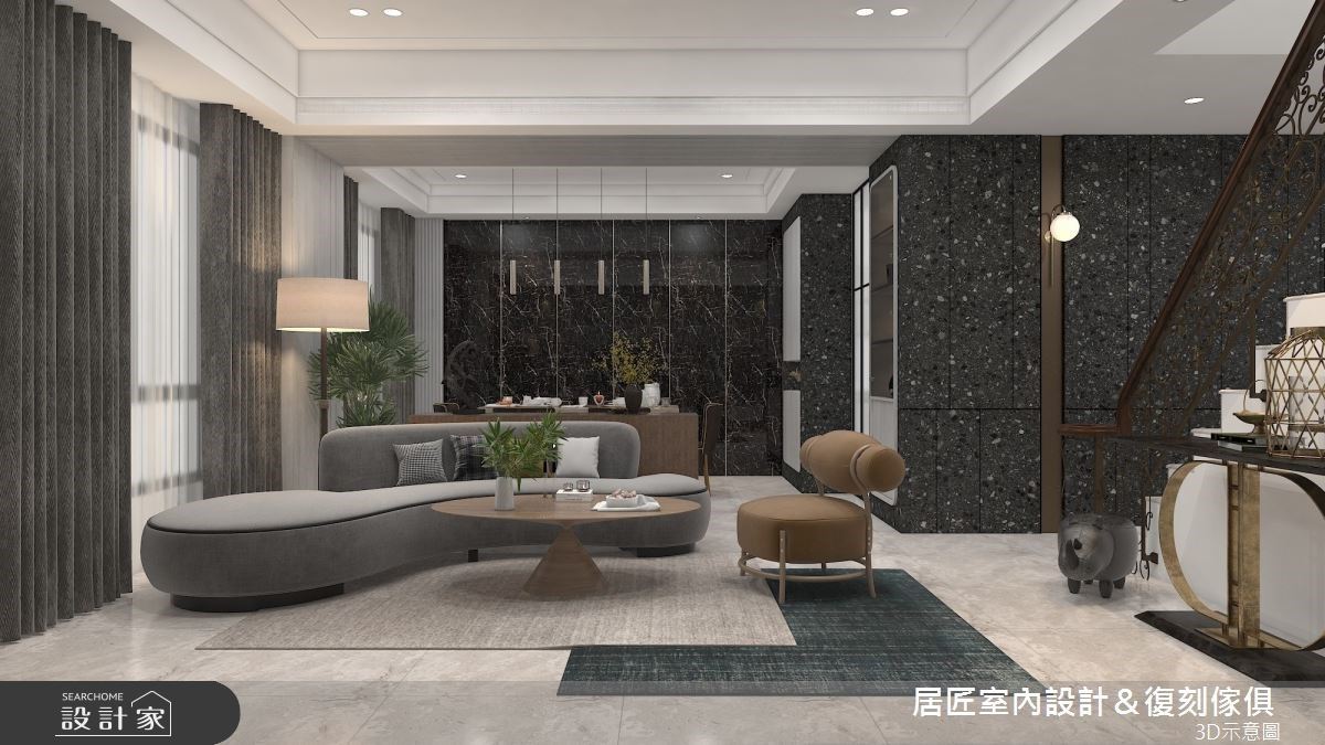 專屬現代優雅 淺灰百坪紳士宅