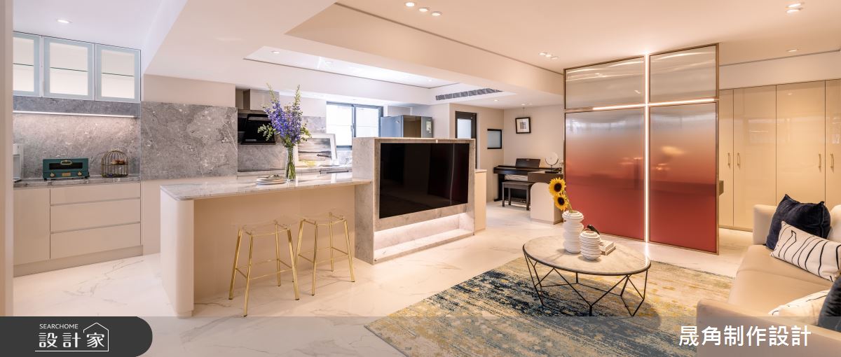 40坪陰暗老房整合公領域，開闊空間、清爽好住