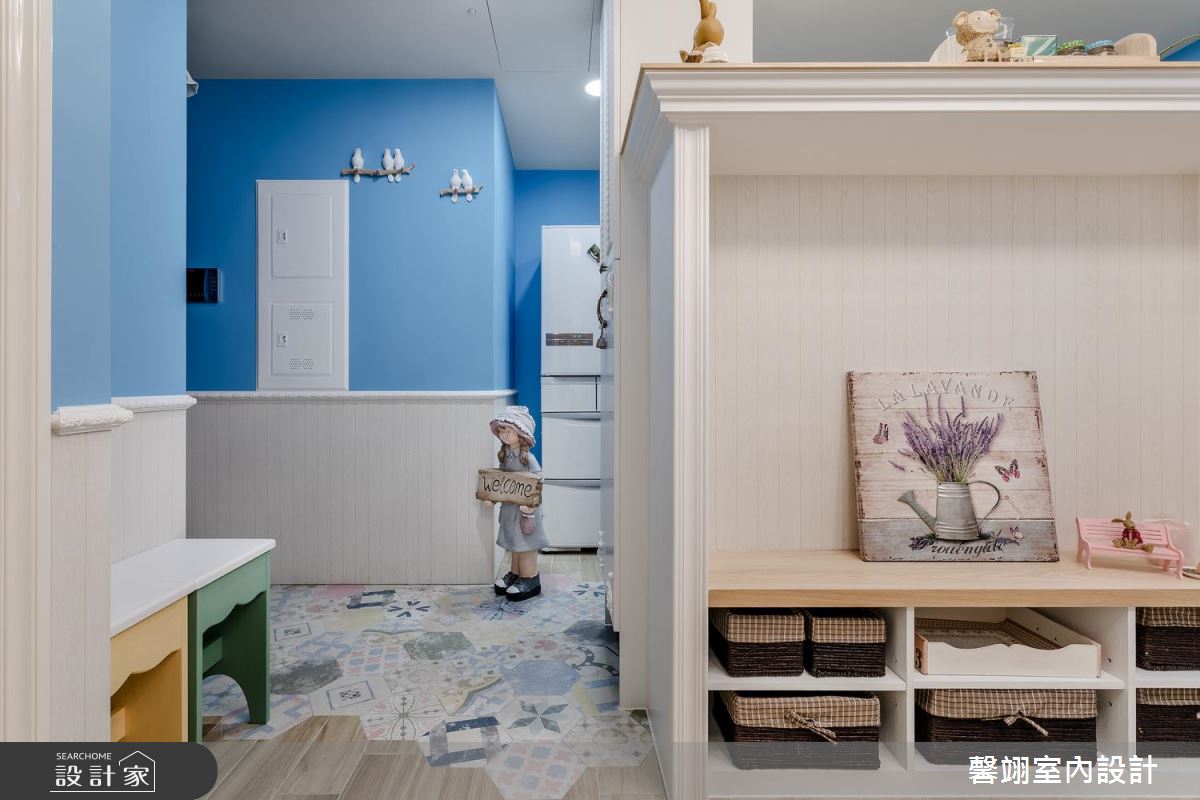 絕美花磚 X 雕花線板 X 跳色人字拼！雜貨控的 11 坪歡樂鄉村宅