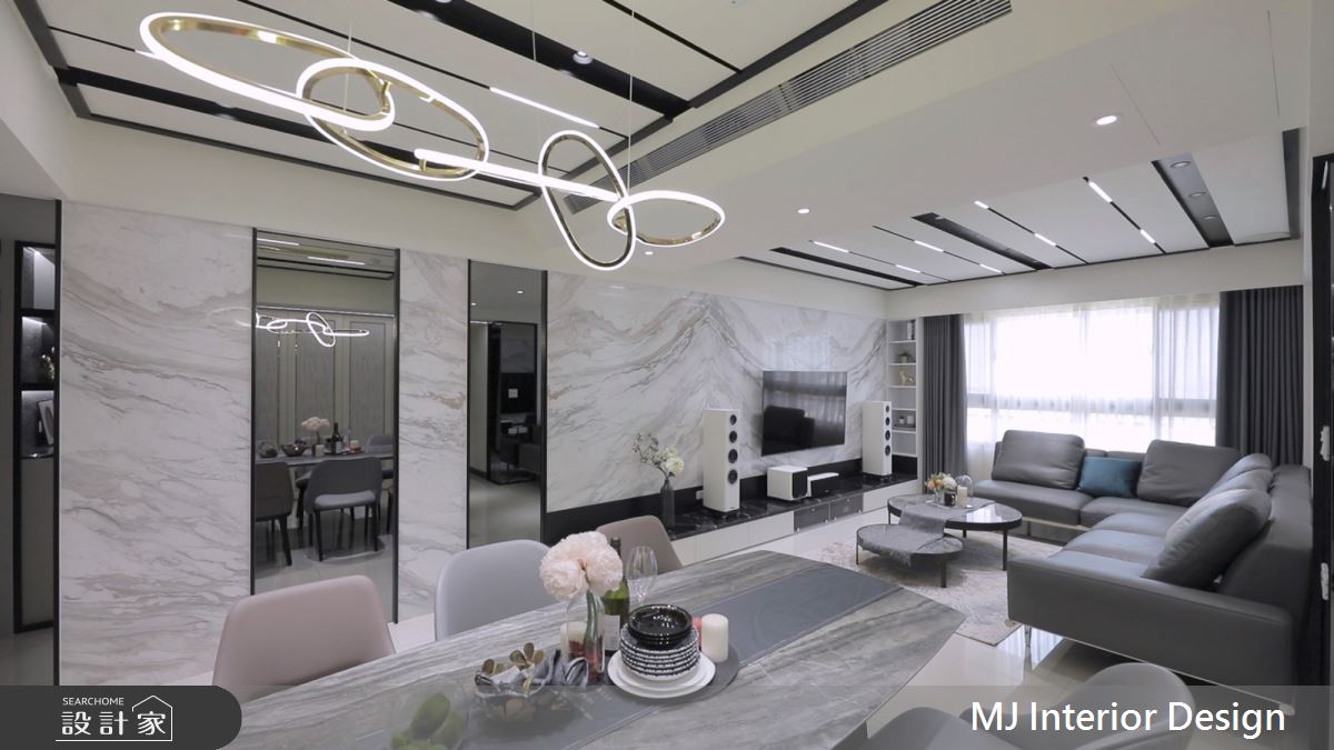 略帶小奢華的現代風！30坪收納量、空間感、精緻感一次搞定