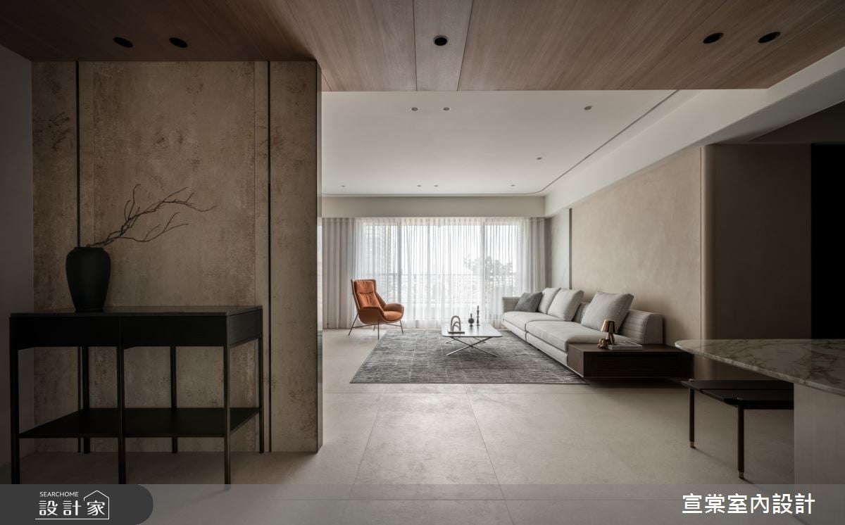 淡雅色調讓家更療癒了！微水泥+紅磚橘軟裝，打造獨樹一格的現代風魅力居所