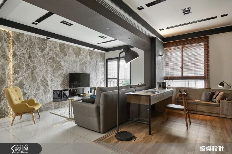 多功能光感書房人寵共享！灰階現代宅時尚設計中看見實用機能