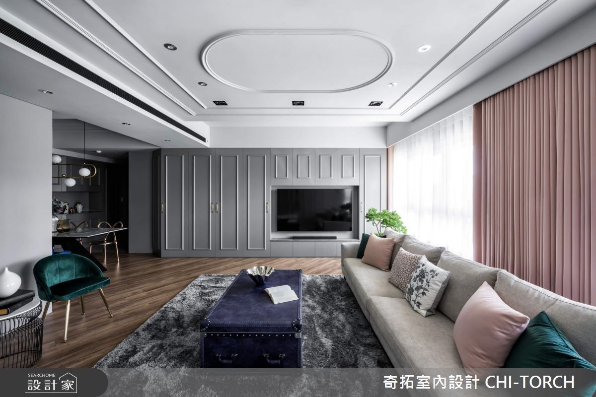 客變解決西曬格局打造超大客廳！30坪優雅美式宅獻給人氣甜品店老闆夫婦