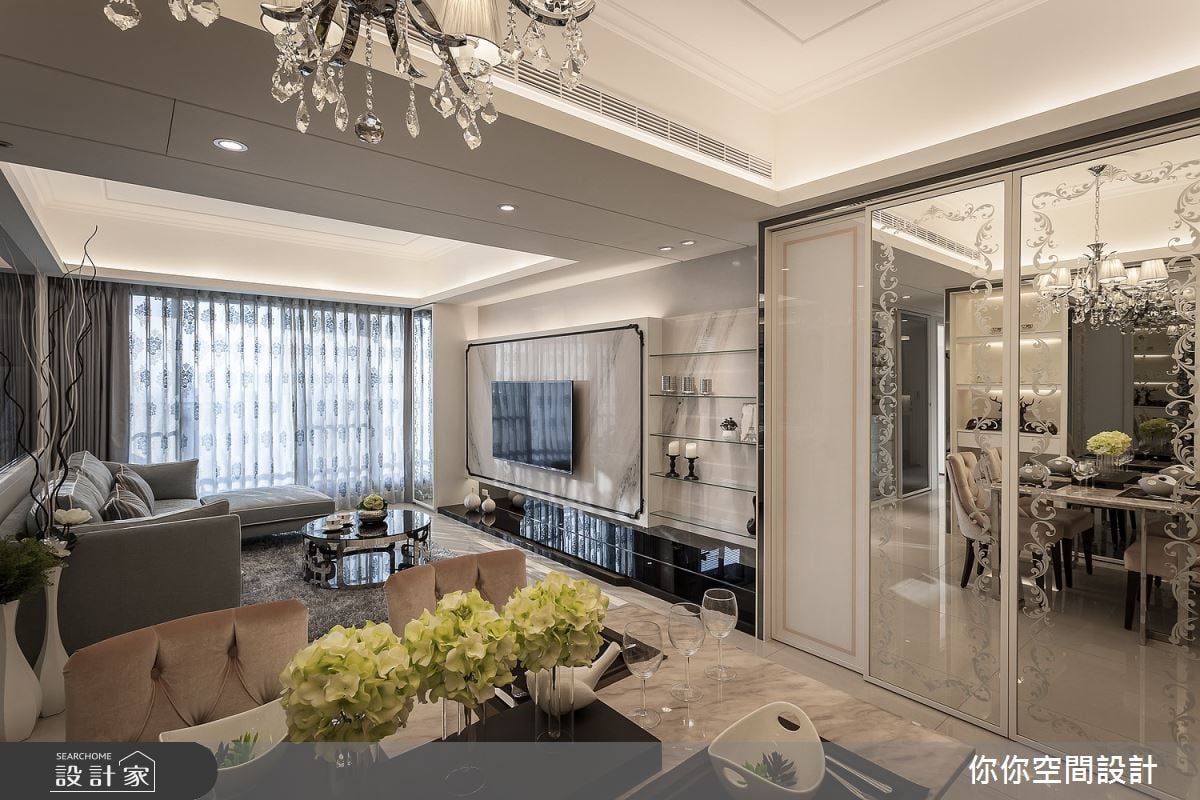 兼具生活與工作30坪新古典宅！半開放書房讓辦公好舒適，中島餐廚創造完...