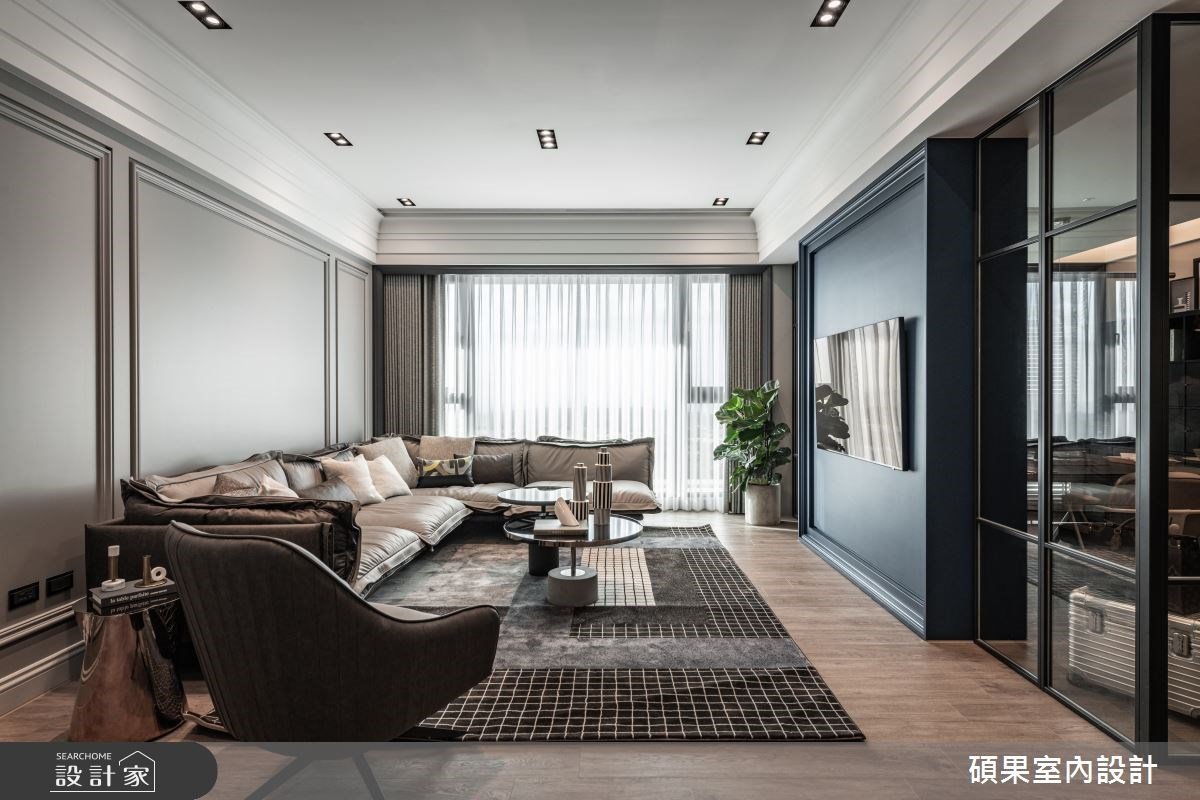 個性工業混搭優雅美式！完美實現開放式中島、玻璃書房的夢幻清單！