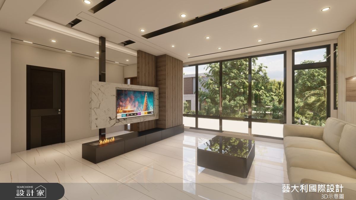 80坪毛胚透天別墅展現全新風貌！複合媒材應用與強大機能成就奢華美宅