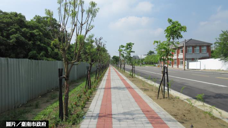 台南官田三民路休閒綠廊 工程完工