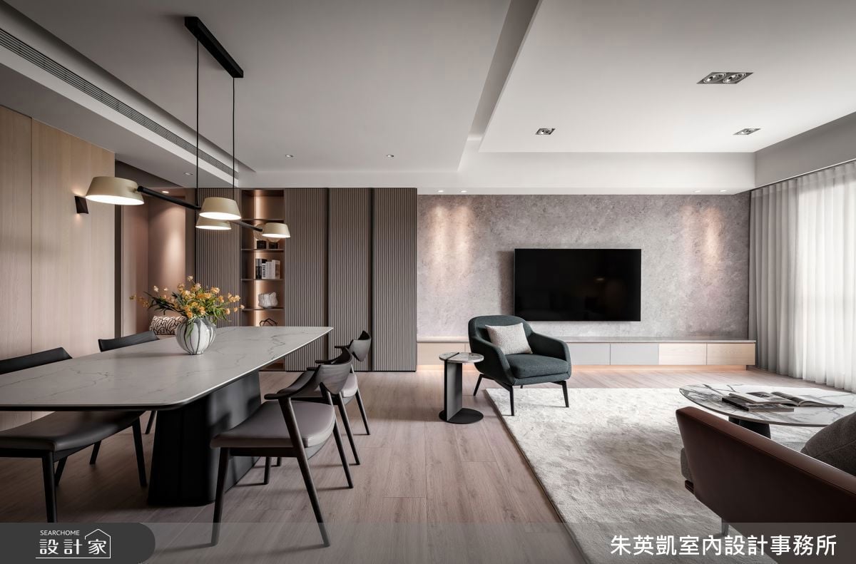 30坪現代風開放式住宅，木質x水泥色打造溫暖明亮的質感新成屋