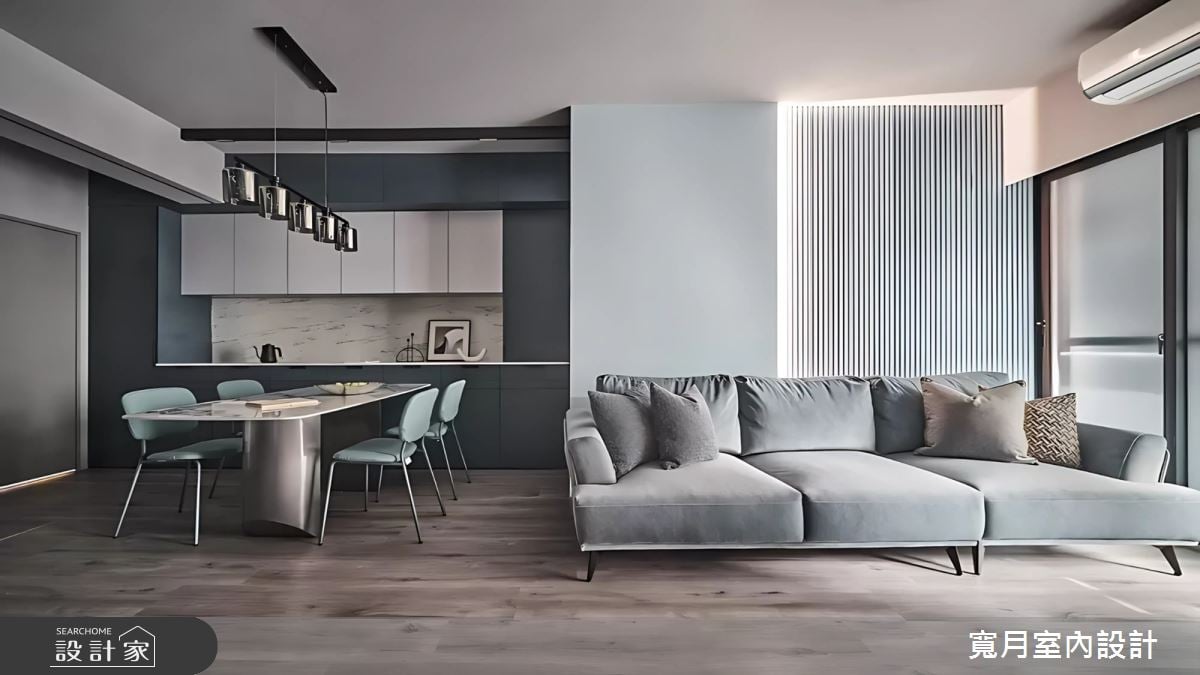 26坪現代風老屋質感升級，薄暮藍為題、串聯公區讓靜謐與舒適駐足居所