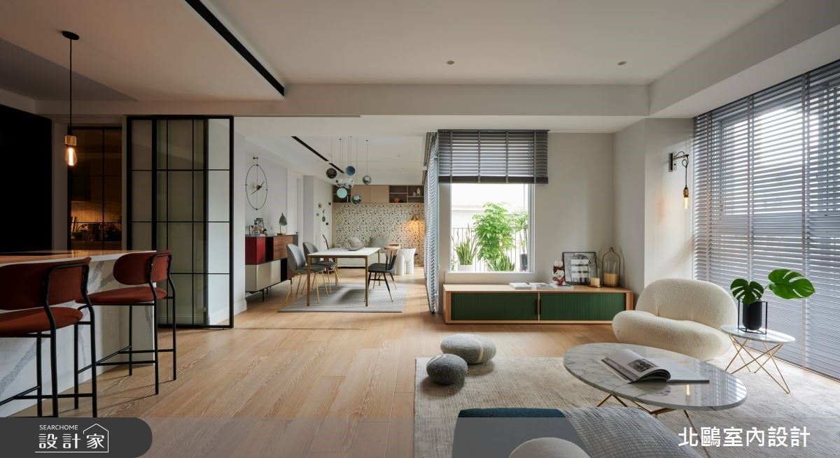 40坪清爽北歐宅，把城市窗景、陽光綠意帶回家