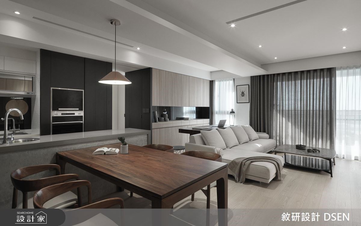 絢爛的時代裡，找到我們的安然歸宿！25 坪簡約風住宅，擁抱中島和浴室的...