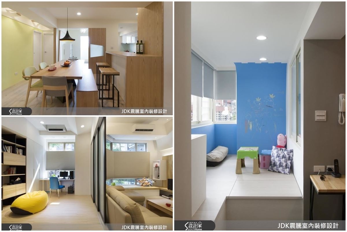 彈性空間把家放大2倍！  用透光拉門、架高遊戲室為一家六口打造寬敞舒適...