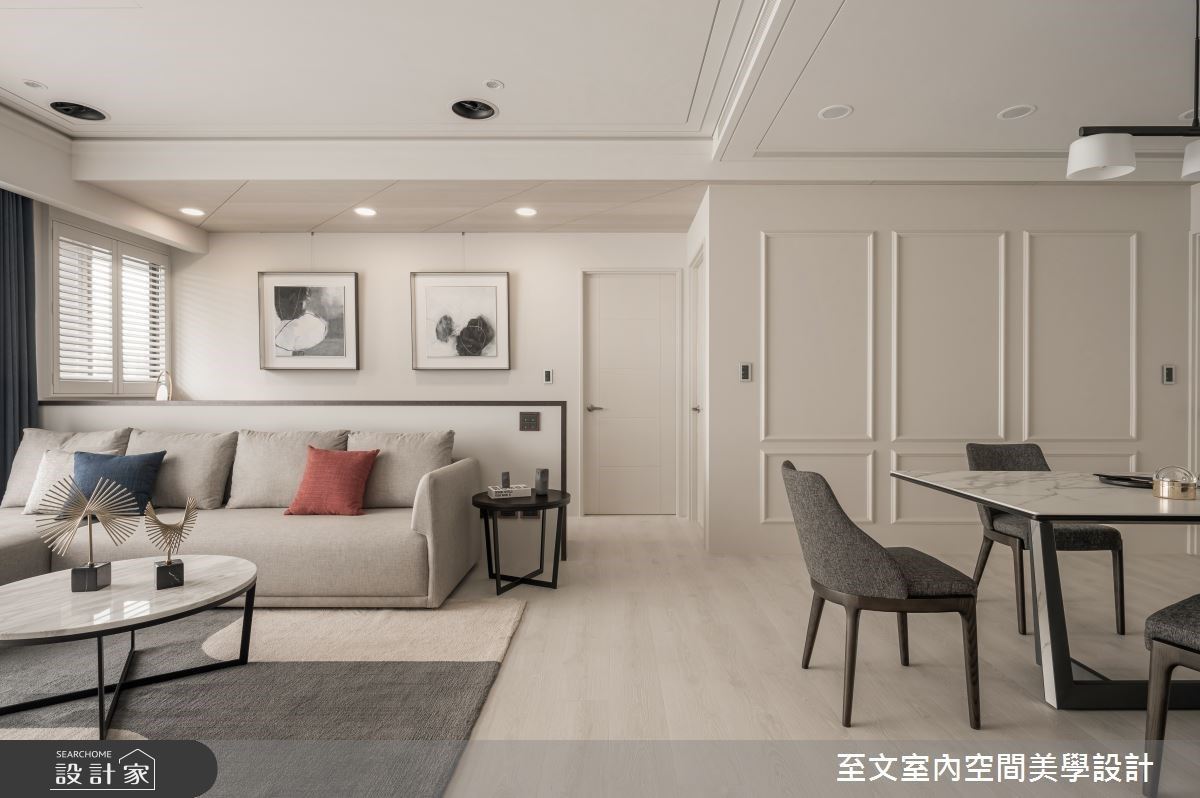 玄關好動線 X 機能更衣室！35 坪打造優雅俐落美式風