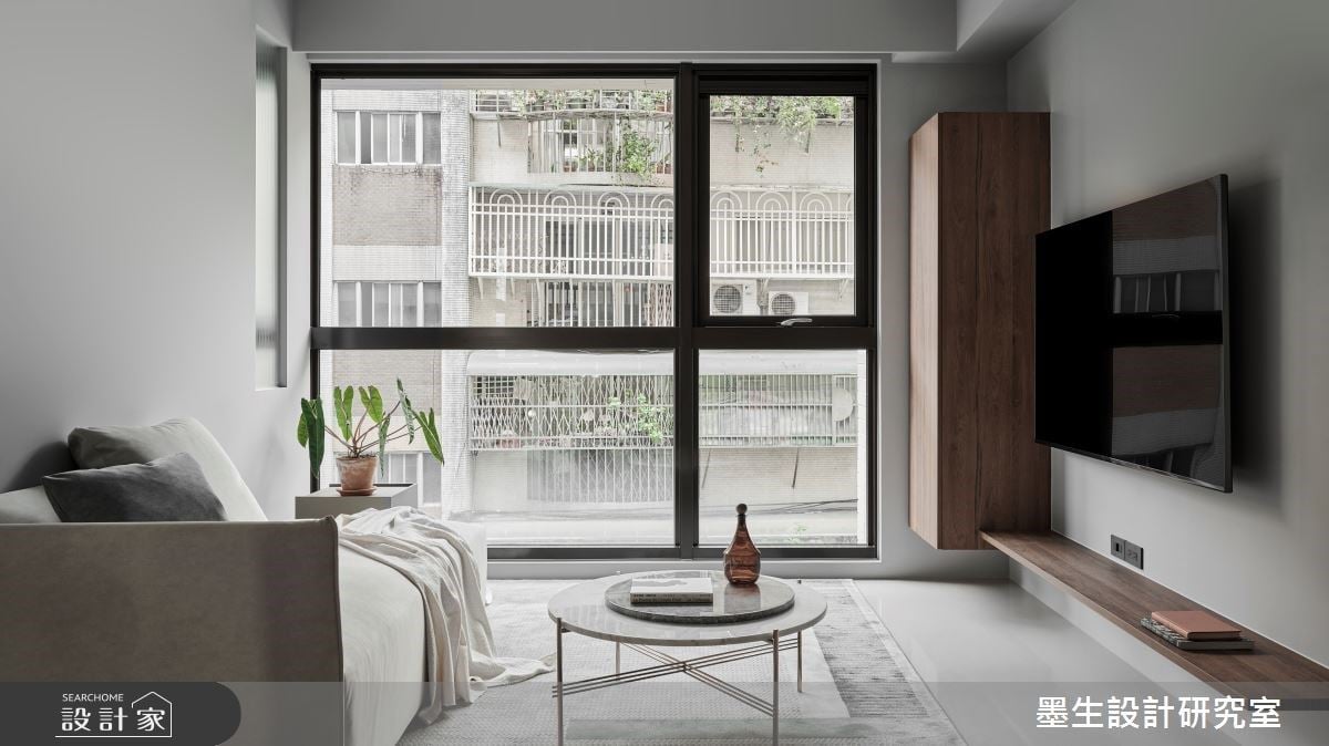 高級灰與自然共舞，給小坪數大享受！14坪現代宅展現沉穩舒適的都會生活...
