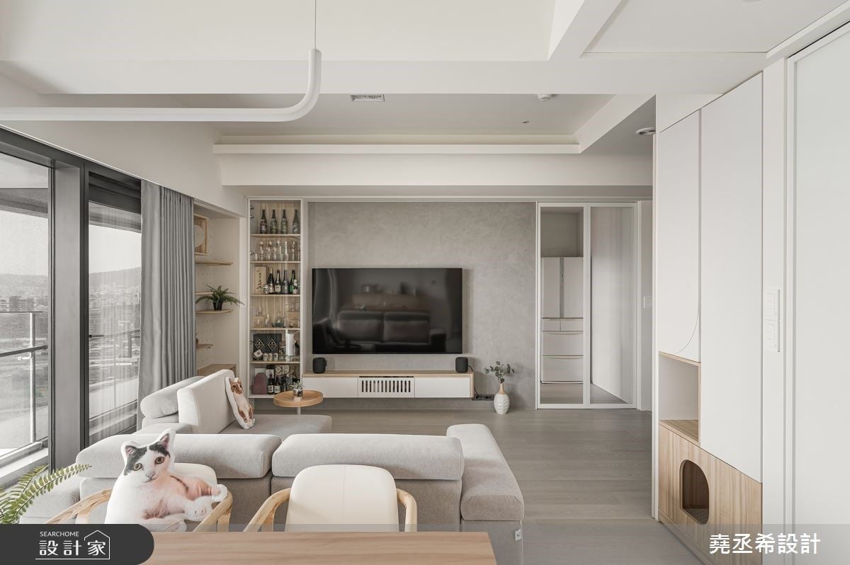 貓咪也瘋狂！絕美北歐宅延攬貓跳台、洞洞板與超大收納和電子衣櫃，兼顧...