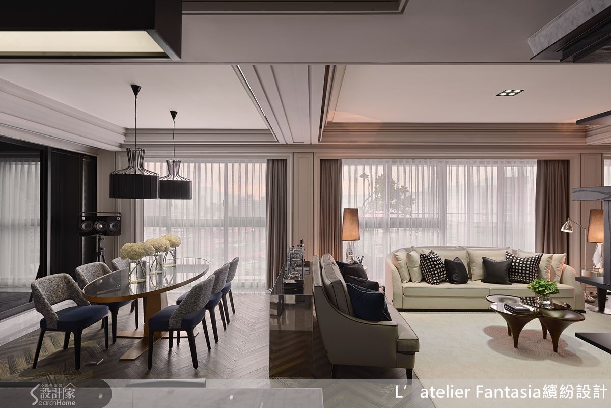 在新古典與摩登元素中，搭起橋樑的雋永空間！