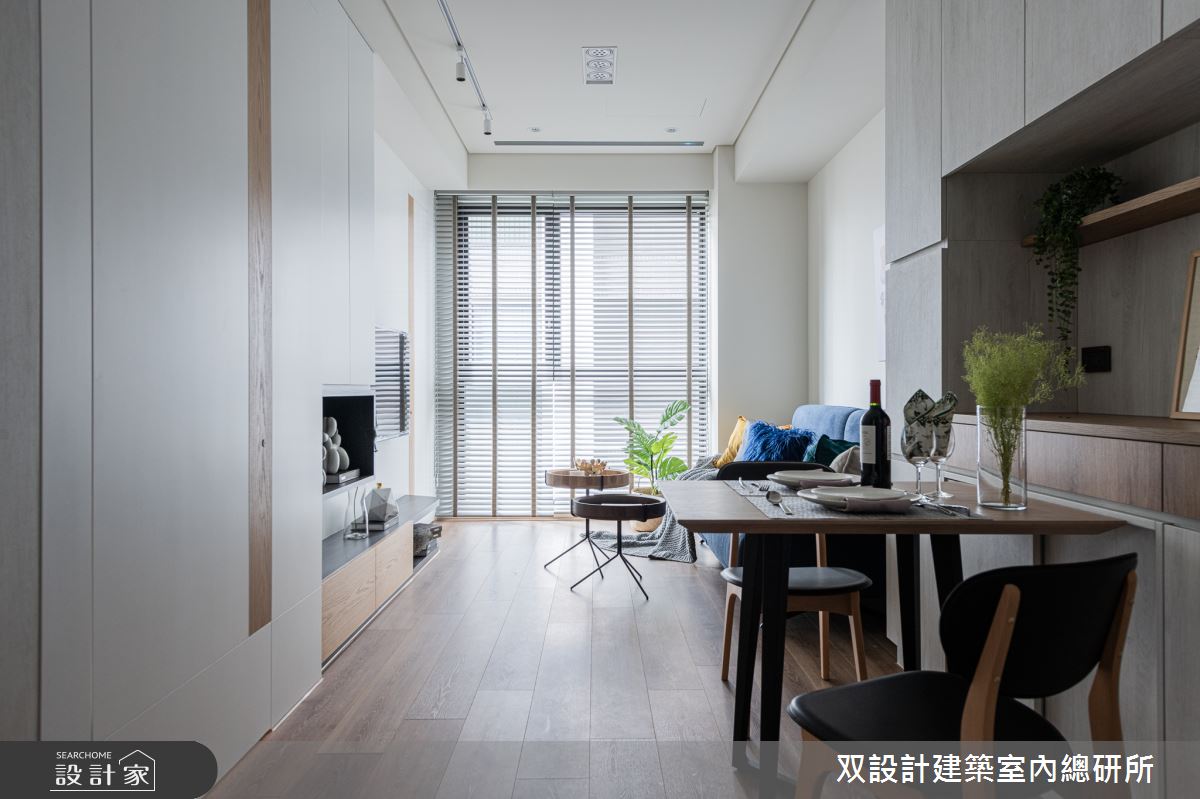 一個人生活也很美好！北歐風 20 坪單身女子宅，藍天白雲配色美到不行