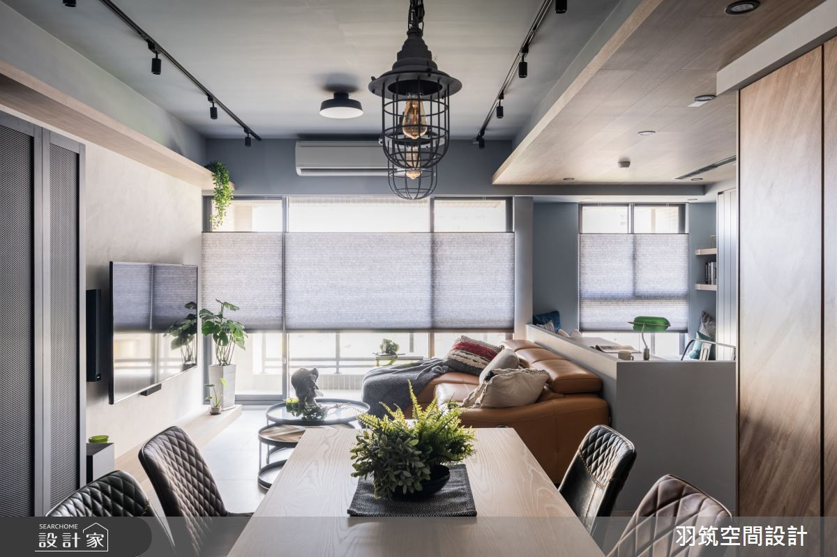 29坪工業風活出家的溫度！陽光、木紋與系統櫃設計，滿足機能與簡約生活