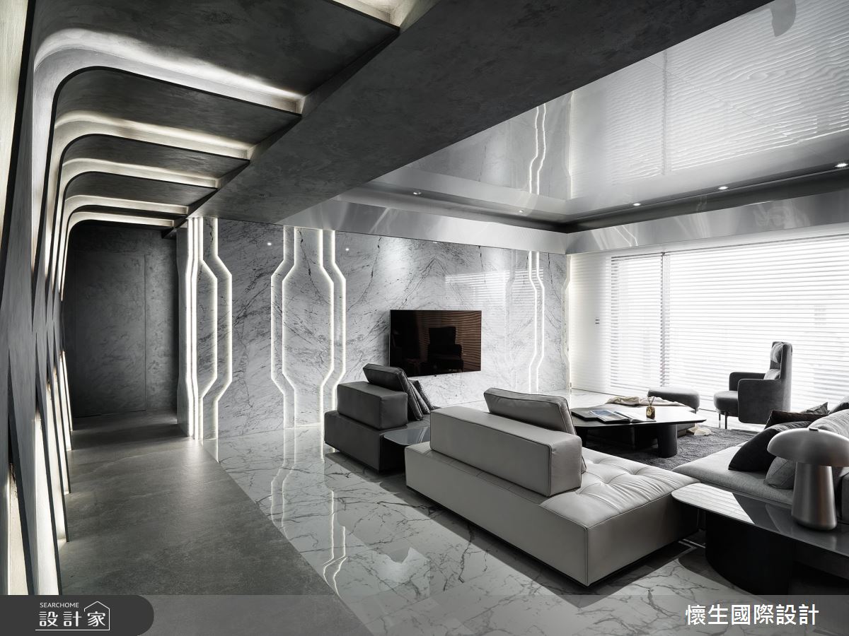 灰色現代科技感豪宅，在最微小的尺度間施展最強大的設計力度！
