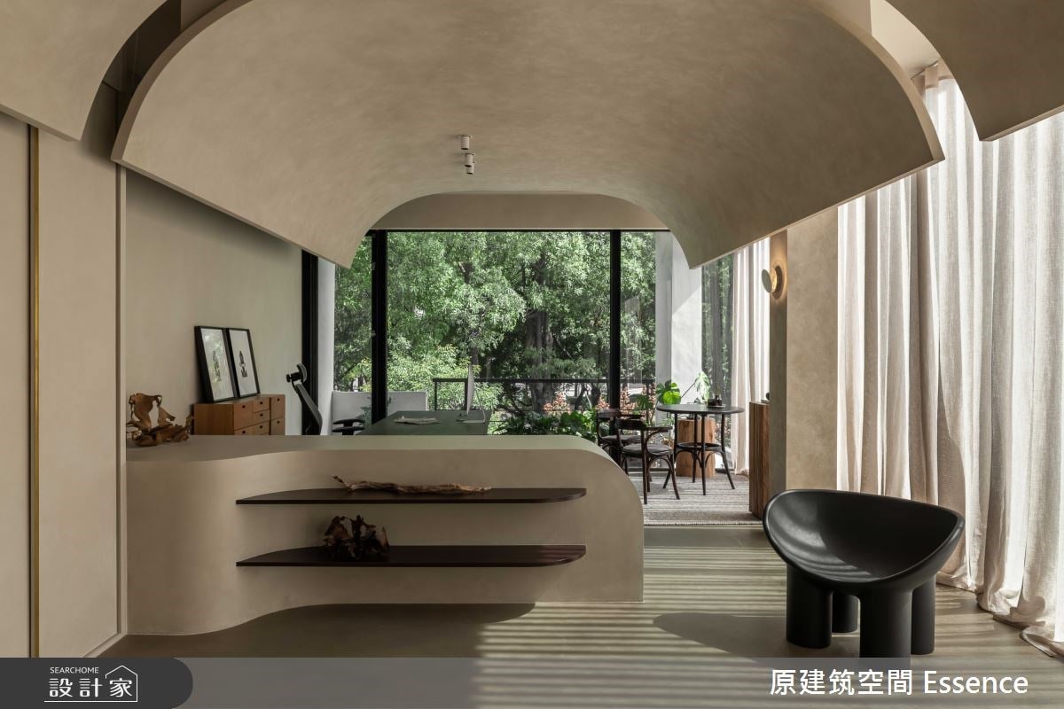 Japandi style讓內心更沉靜！迷人綠意環繞，如美術館般的室內設計辦公室