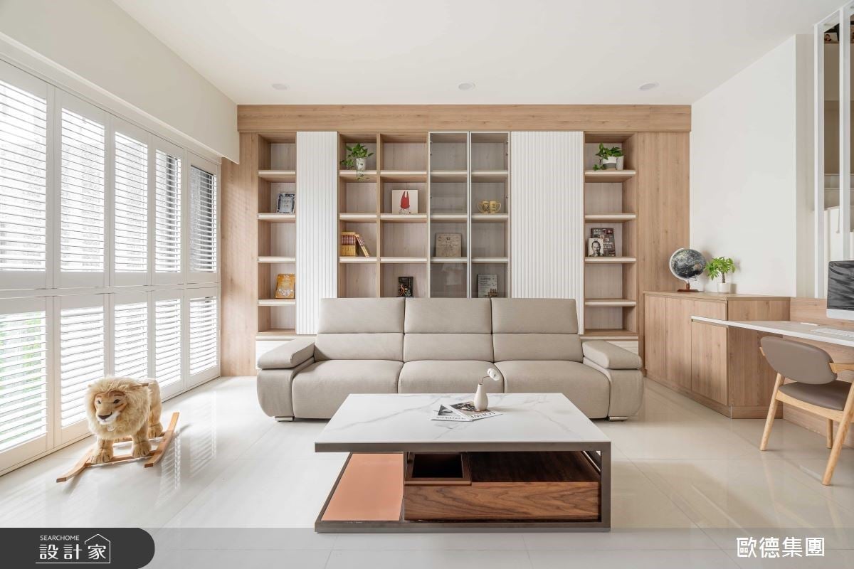 透天別墅以綠建材呵護親子健康，50坪無印宅海涵圖書館、健身房，日常生...