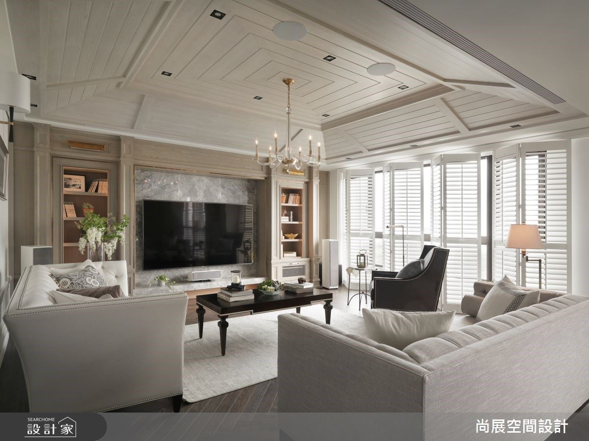 優雅白X木屋頂X經典家具！重現大師級美式風度假大宅