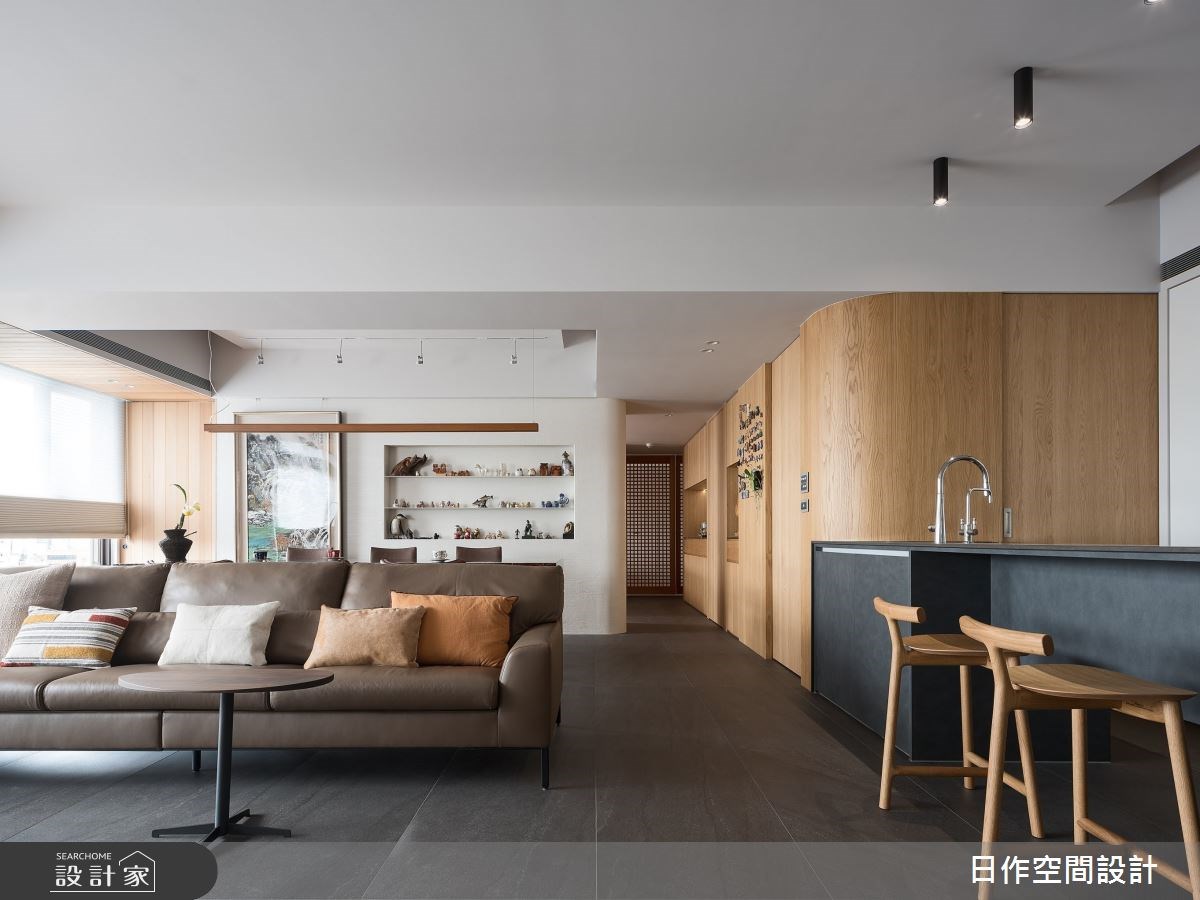 富有藝術視野的新中式退休宅！化解收納問題，更打造開闔自如的回字形動線