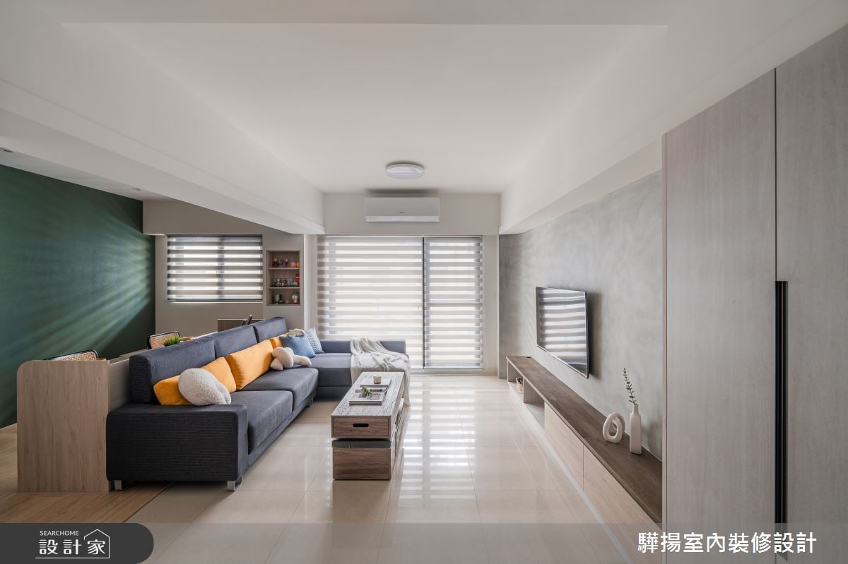 熱搜16坪現代風單身小宅！格柵鞋櫃、中島吧檯及臥榻收納，體驗美感與機...