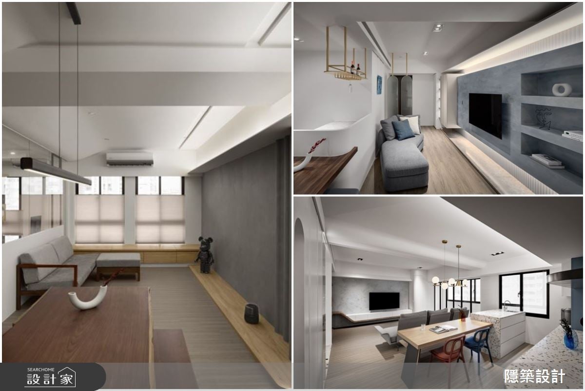 電視牆是客廳開闊的關鍵！拉出公領域尺度，無論單身宅、親子或寵物宅都...