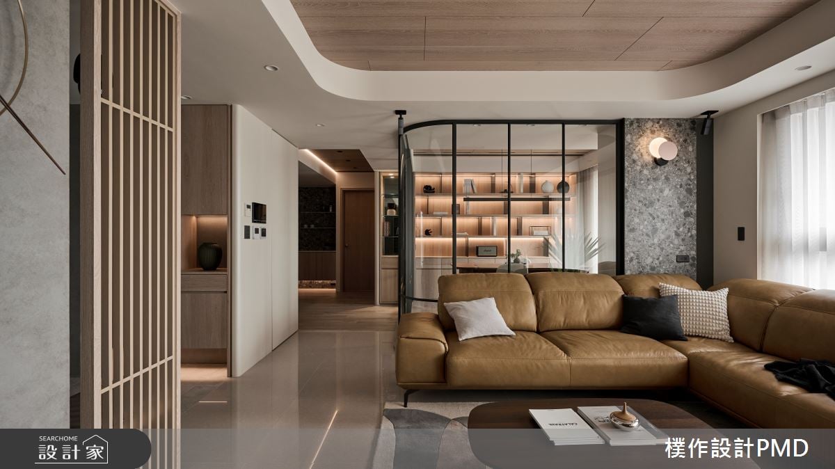 自然現代雅居！環保無毒材料、弧形玻璃書房與莫蘭迪色調的疊加，激盪恬...