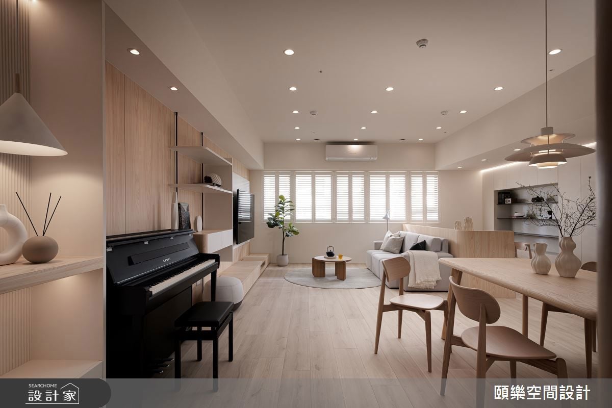 醫師一家人的安心日常，45坪簡約木質宅，以健康建材與人本設計實現理想...