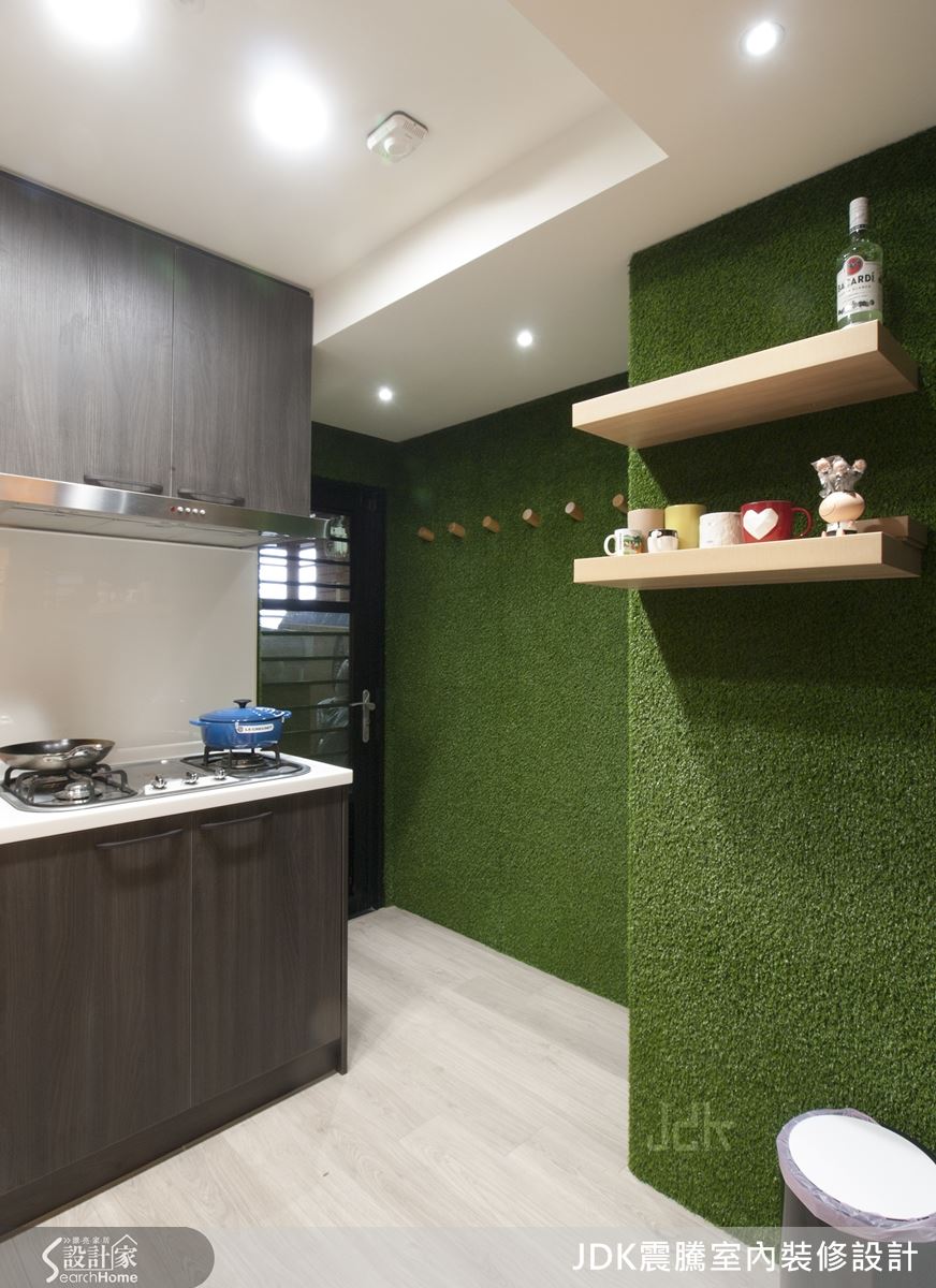 25坪宅暗房變亮點 打造家庭煮夫森林系廚房