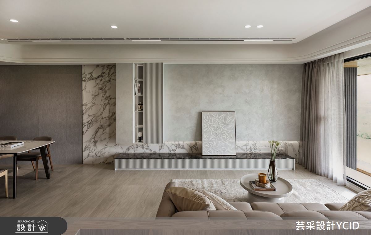 40坪現代優雅宅，柔和色彩與細膩材質營造舒適生活氛圍