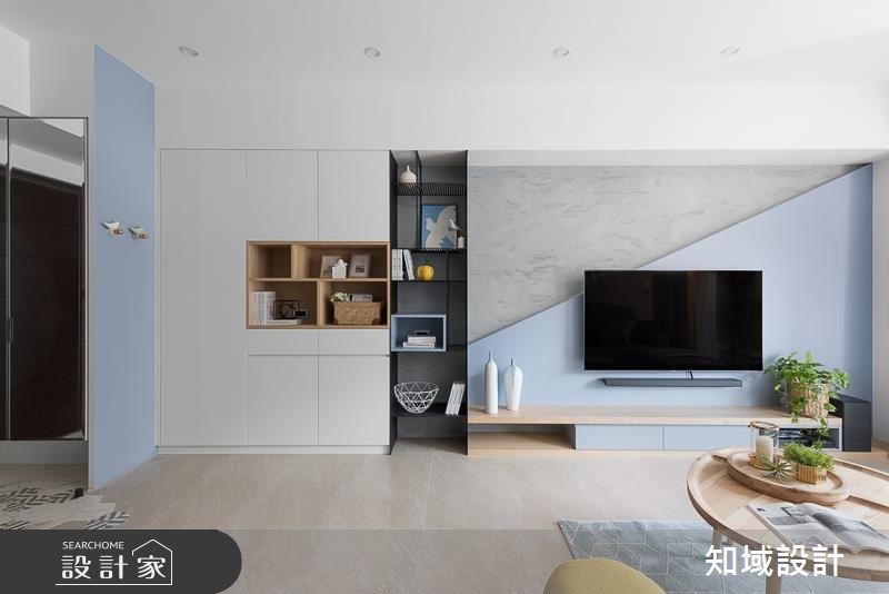 幾何線條下的色塊演出，形與色相映成趣的北歐宅