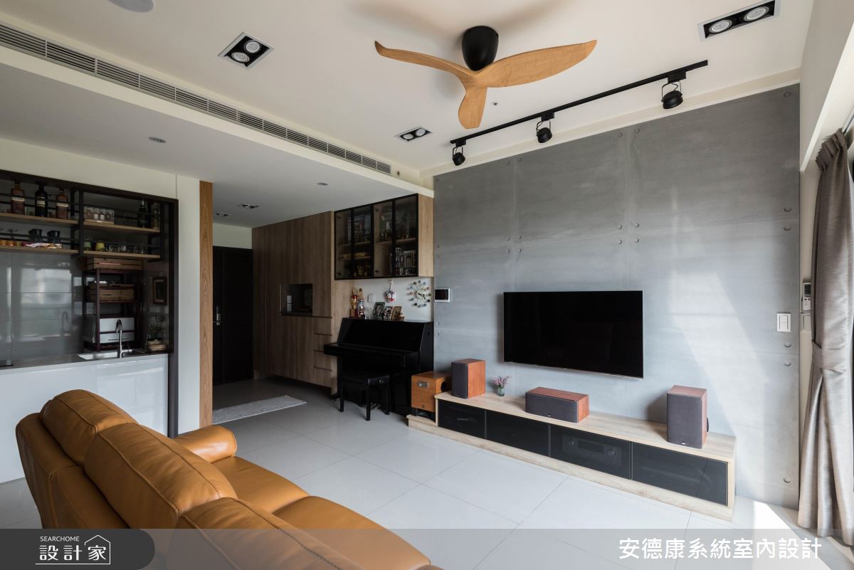 不用百萬的 38 坪現代宅，迎接窗景妝點清水模素顏