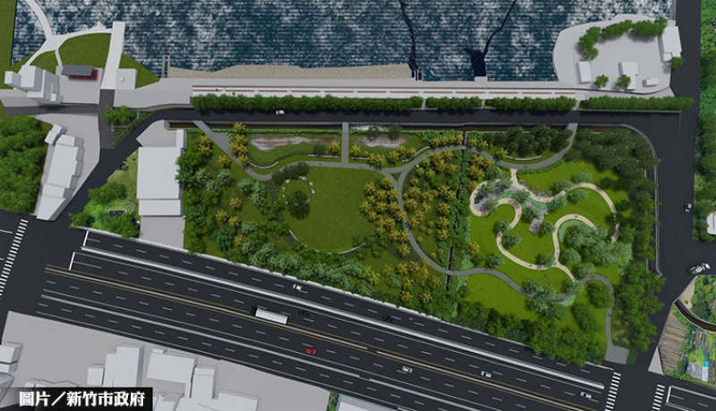 竹市香山濕地生態公園開工 造海岸大草原