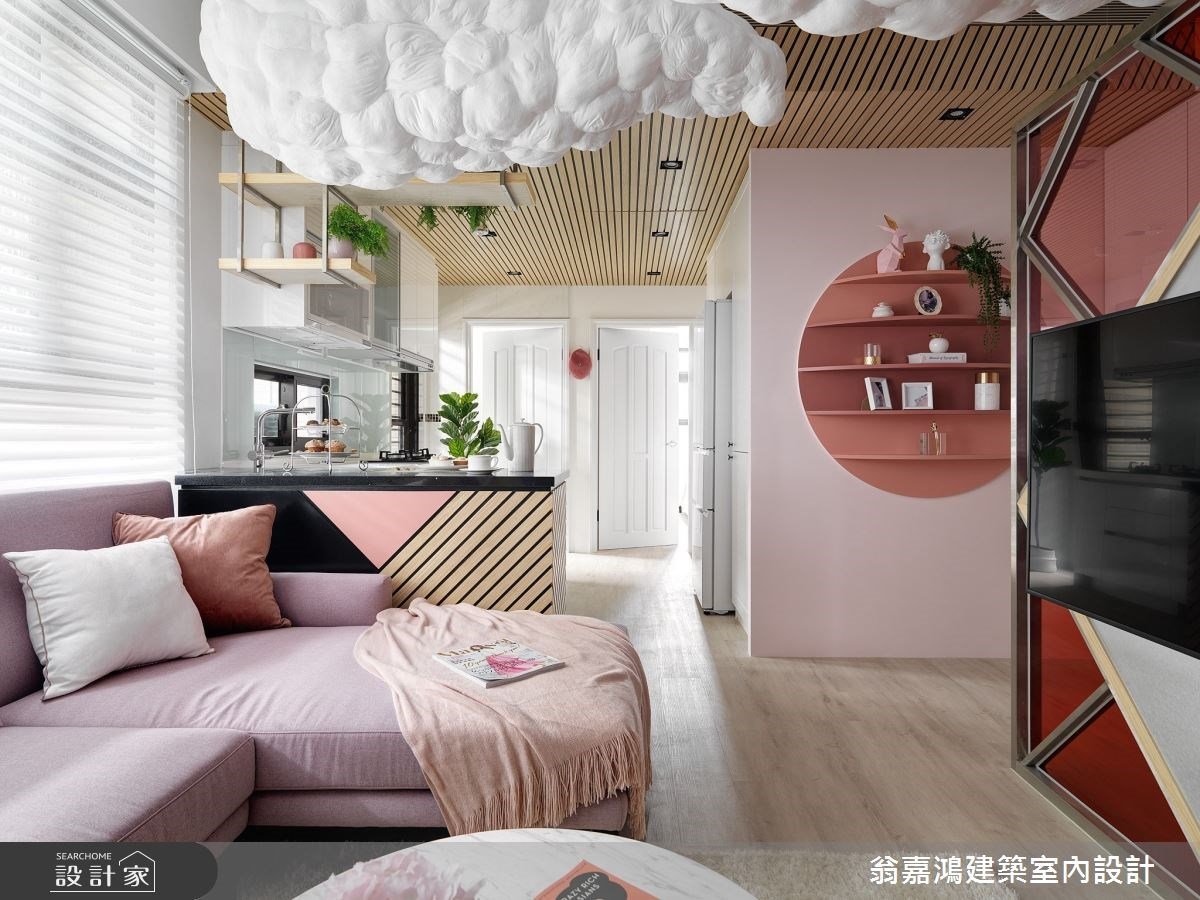 夢幻到超犯規！放入綿軟雲朵燈，捕夢網吊椅、為空姐屋主訂製甜美療癒宅