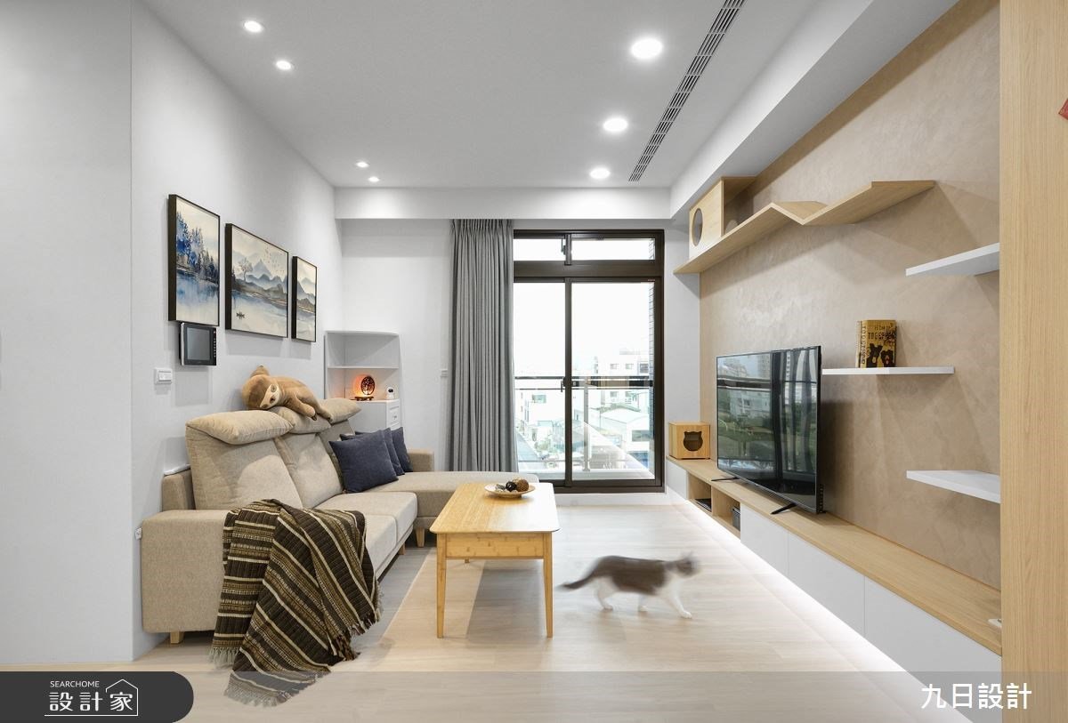 人、貓都追求的清爽北歐風！用開放式手法，一展18坪小宅的寬敞視野