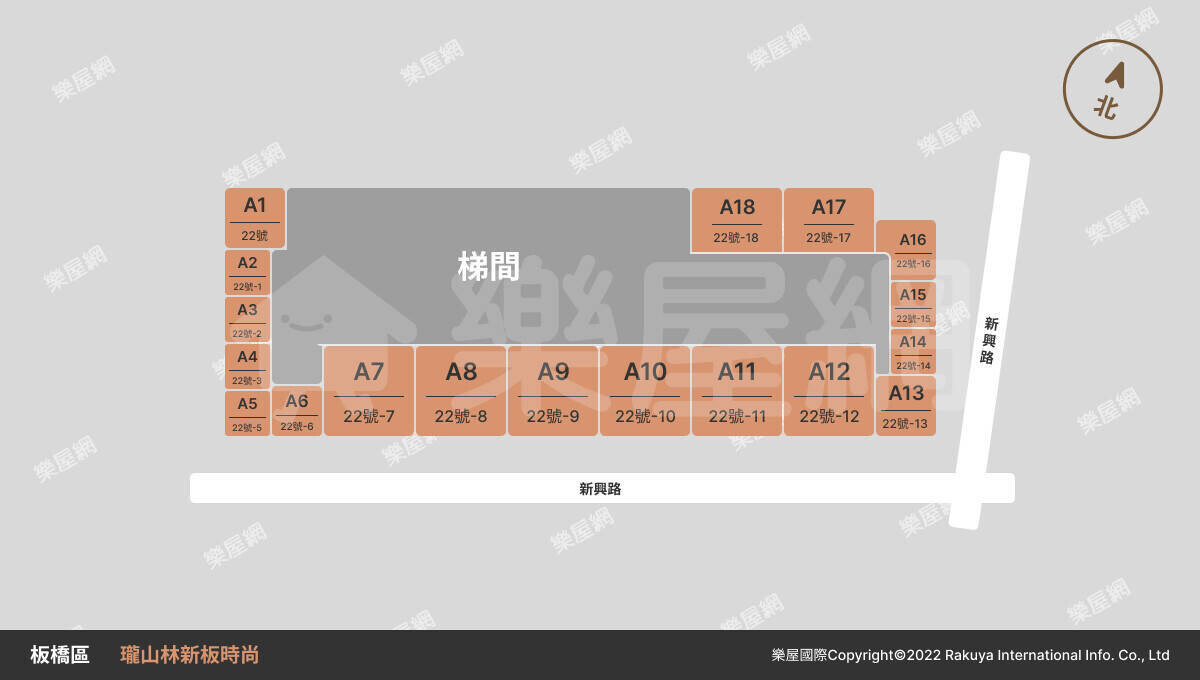 瓏山林新板時尚社區分布圖(圖片來源 樂屋網)