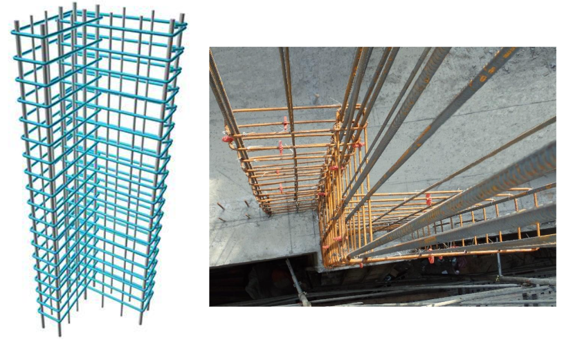 「Alfa Safe系統牆」工地現場綁紮牆鋼筋，工地鋼筋如銅牆鐵壁般，在每個牆轉角處的施工品質確實精準做到，防裂防漏水更升級。