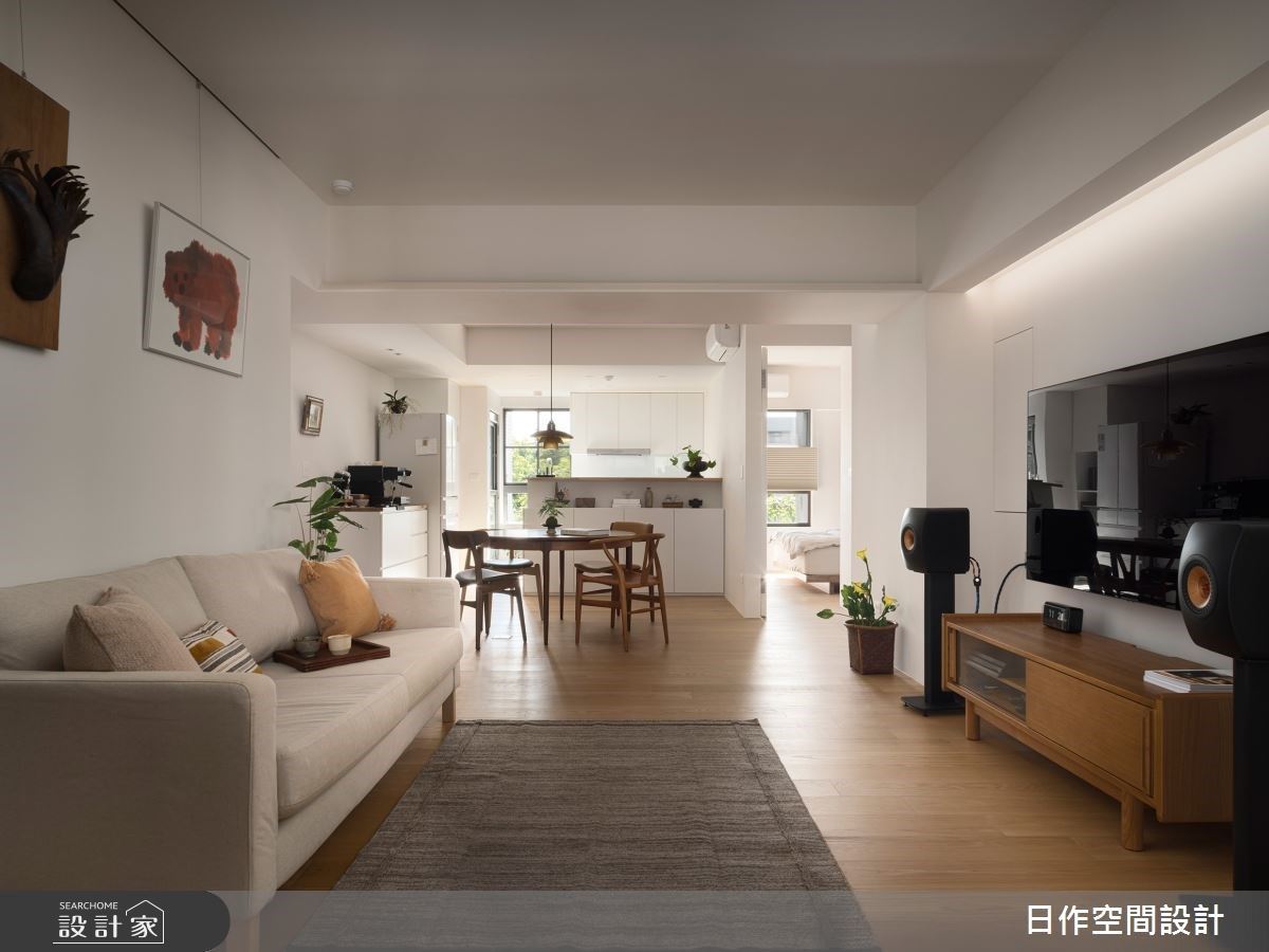 中古屋減法設計 23坪2+1房重塑動線串連空間讓生活自在暢快