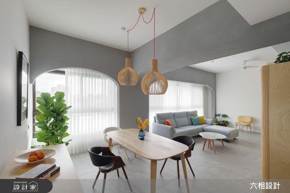 簡約北歐風的小清新！灰階拱門、IG 網紅植栽，徜徉在 39 坪異國療癒系居家