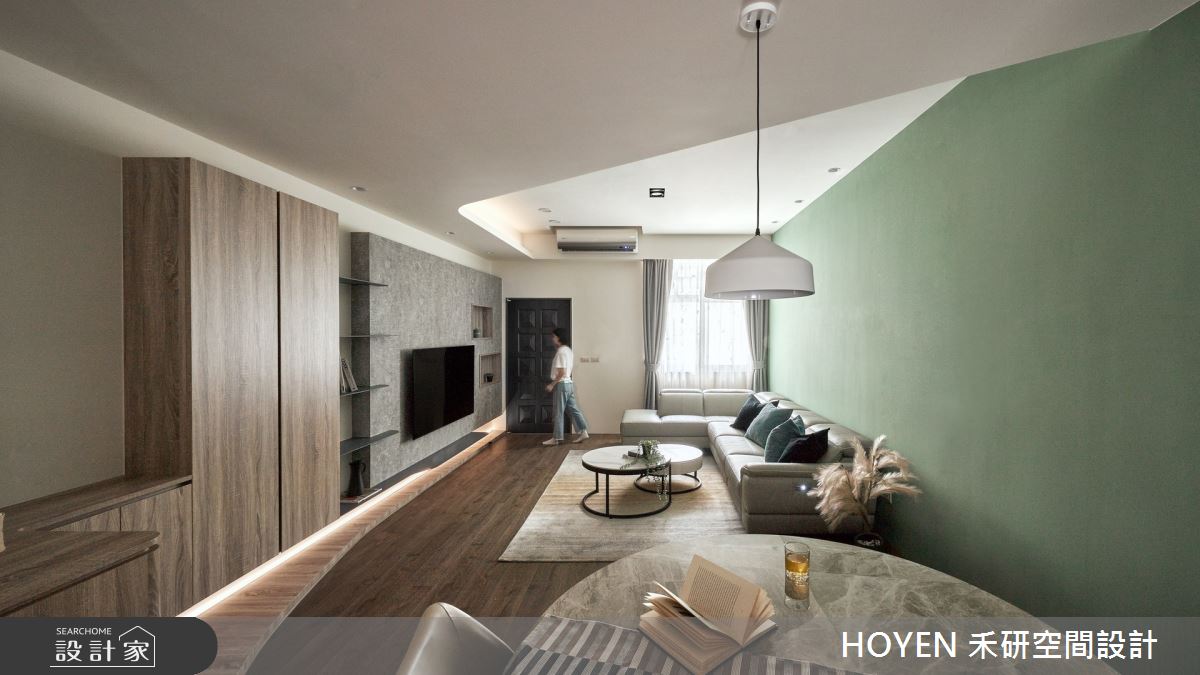 中古屋煥顏術！揉和粉綠色與展示收納機能牆，創造實用清新北歐風